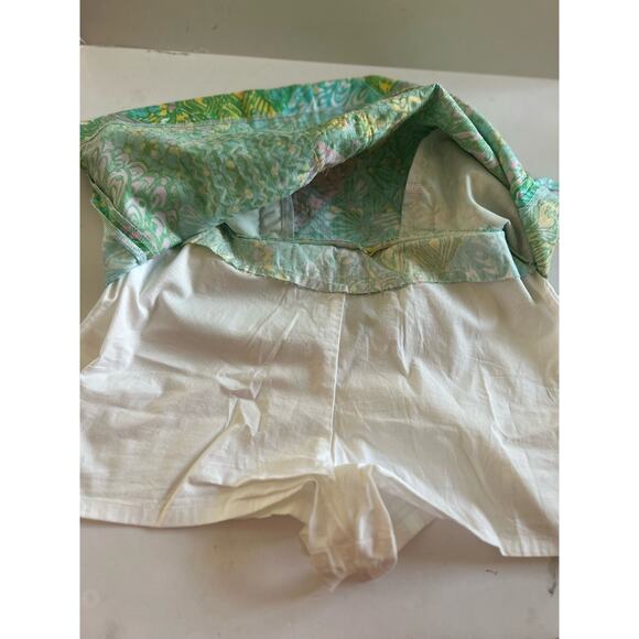 $78 Lilly Pulitzer Skort Marigold Print Green Yellow Size 0 Tennis Pickleball - Picture 7 of 9